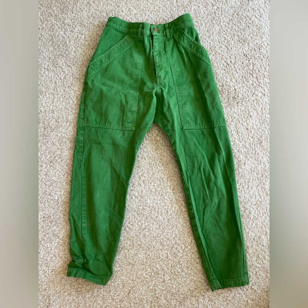 big bud press bright green pencil pants